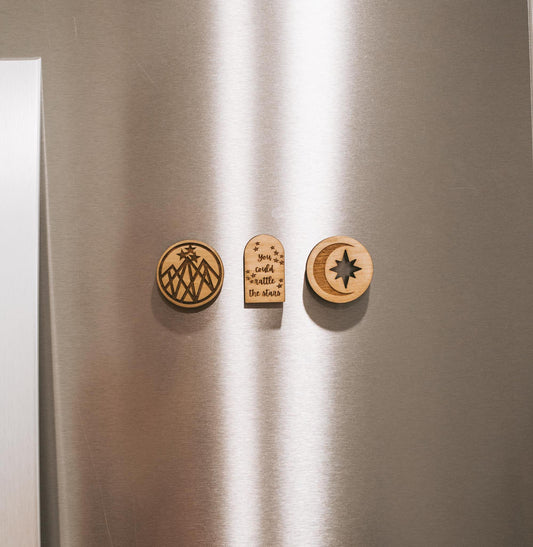 ACOTAR, Throne of Glass, and Crescent City Wooden Magnets Bundle for Fridge or Bookshelf
