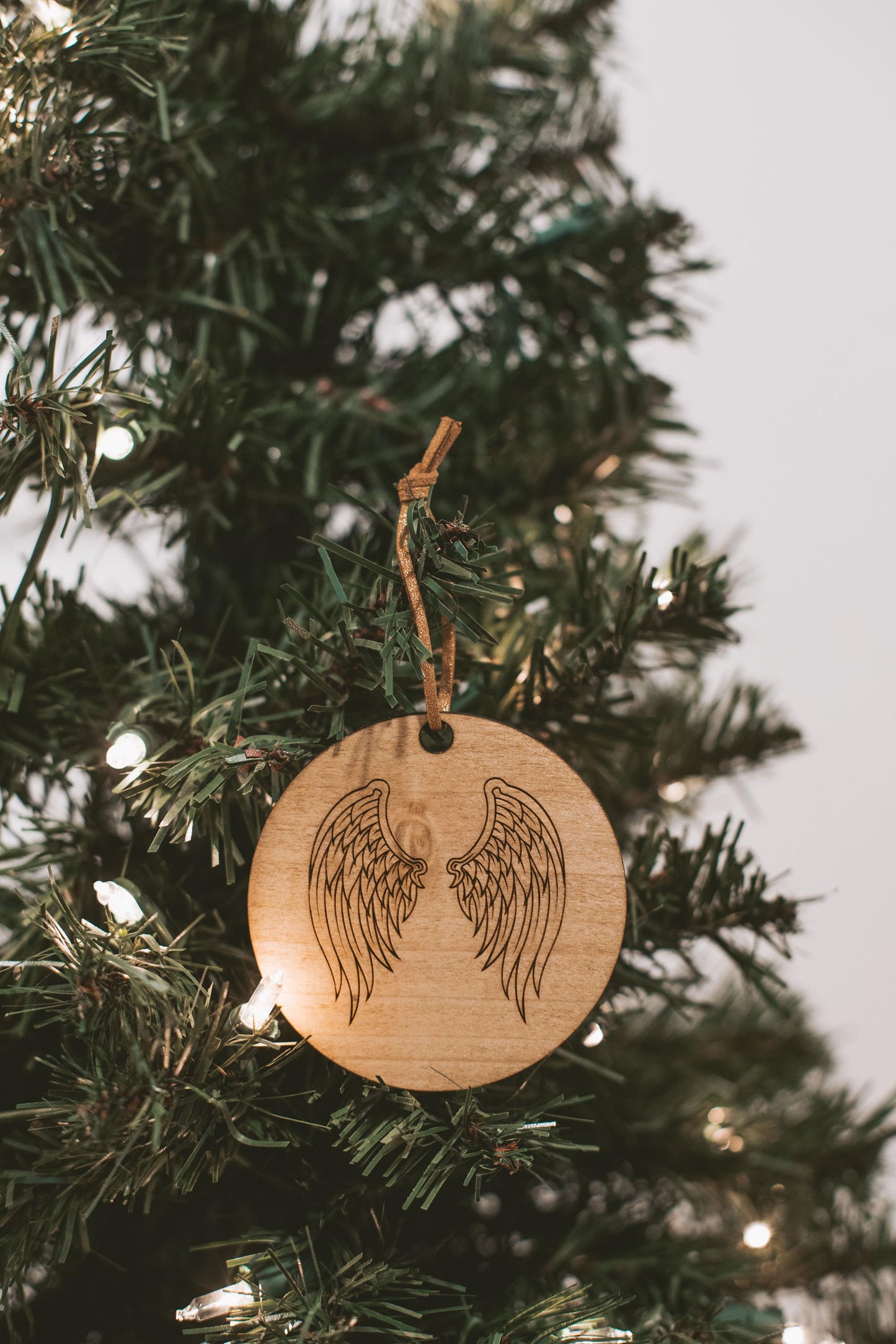 Crescent City Angel Wing Wooden Ornament